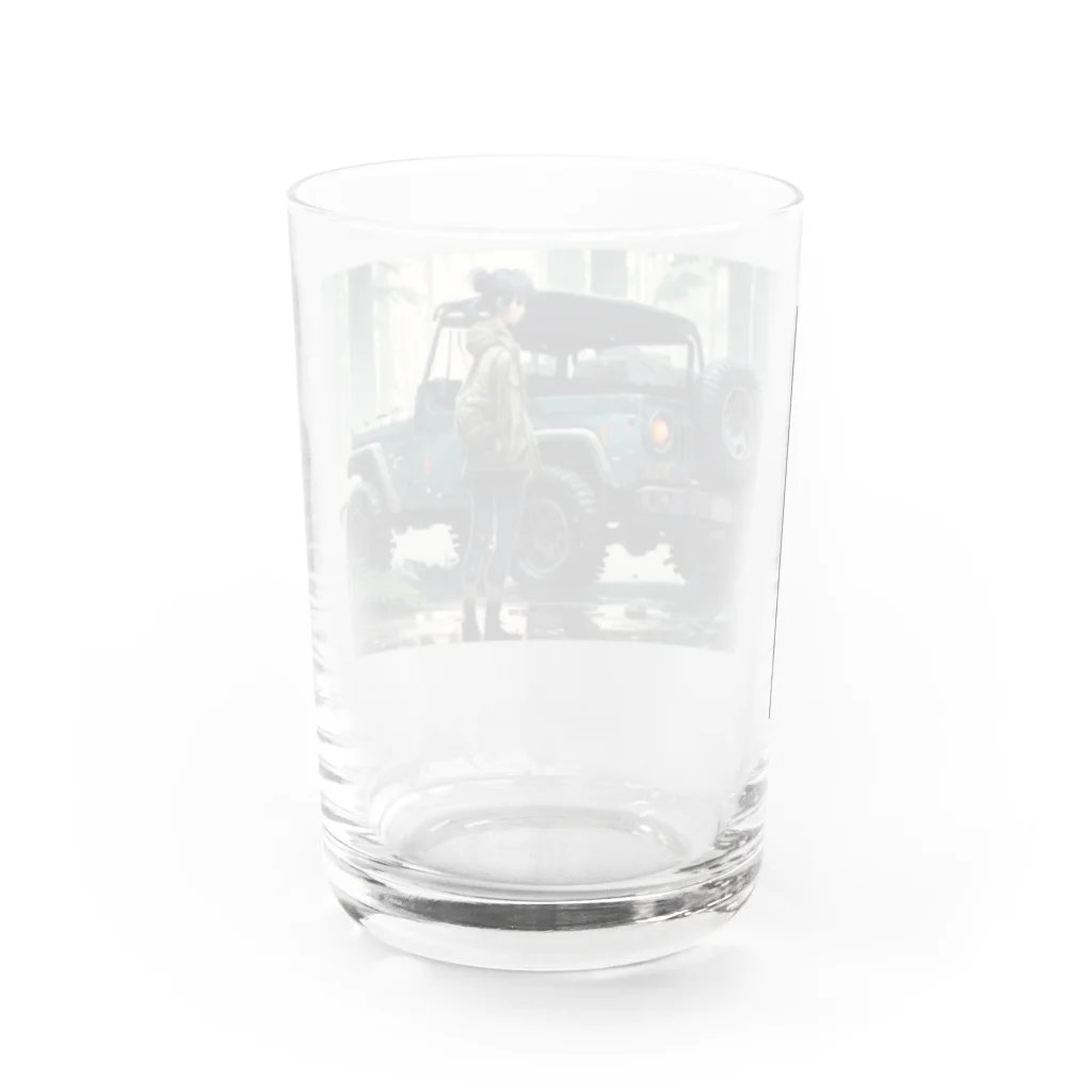 AI車屋のjeep lover #1 Water Glass :back