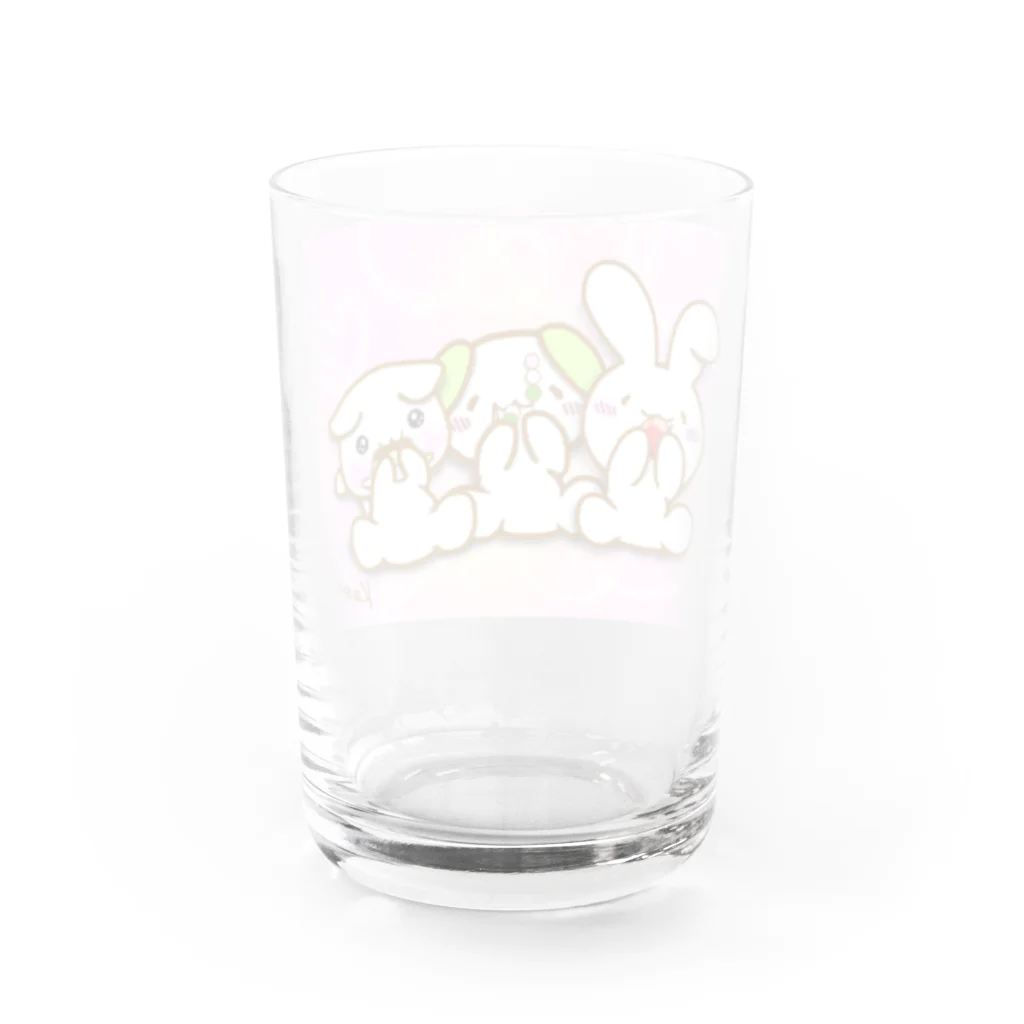 けあうさSHOPのハムハムけあうさトリオ Water Glass :back