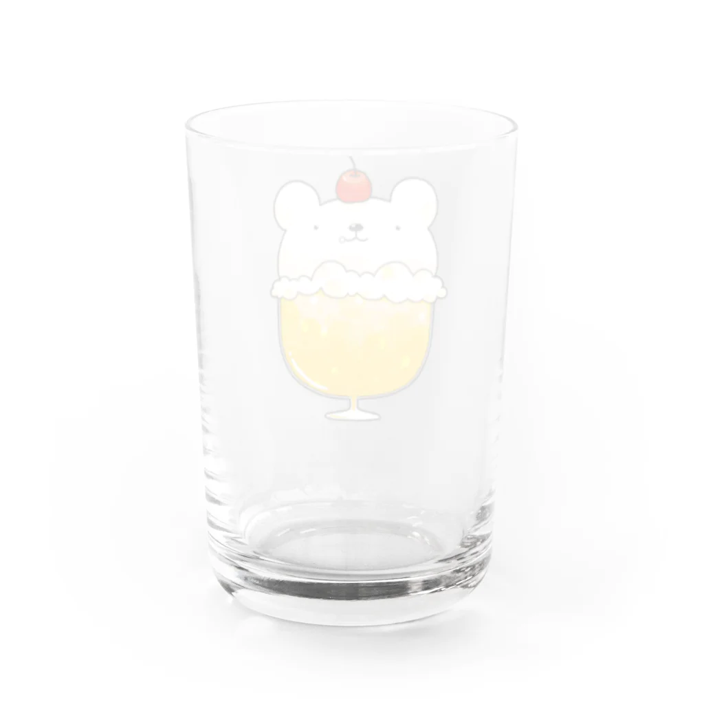 pecori ぺこりのしろくまのクリームソーダ　オレンジ味 Water Glass :back