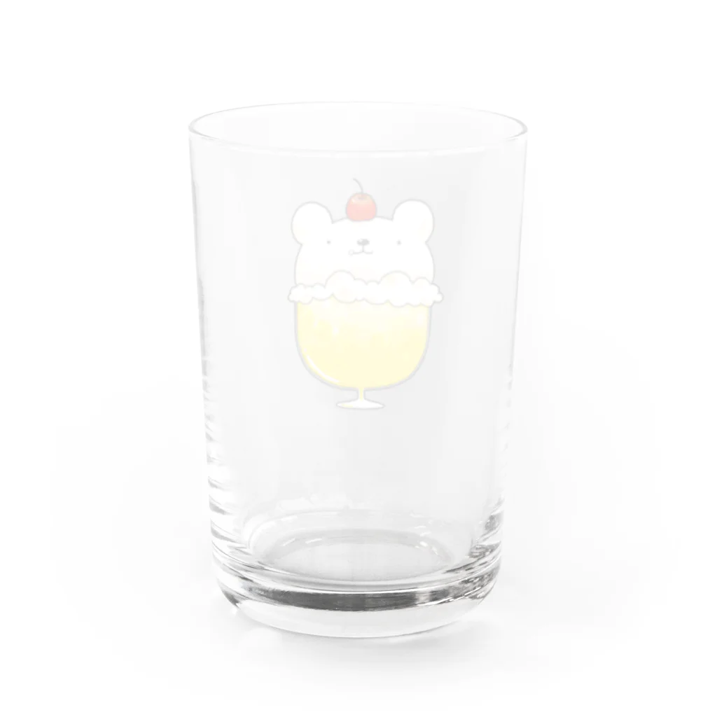 pecori ぺこりのしろくまのクリームソーダ　レモン味 Water Glass :back