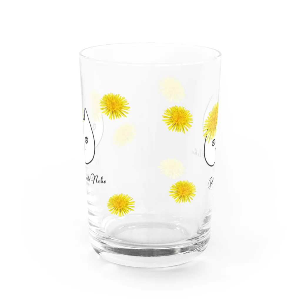 ise-shopのたんぽぽとねこ Water Glass :back