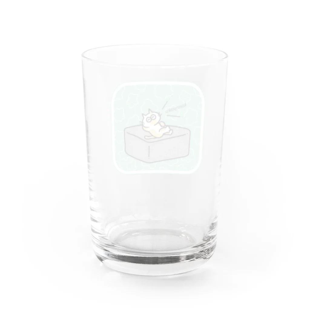 jamojamoのこんにゃくにゃんこ Water Glass :back