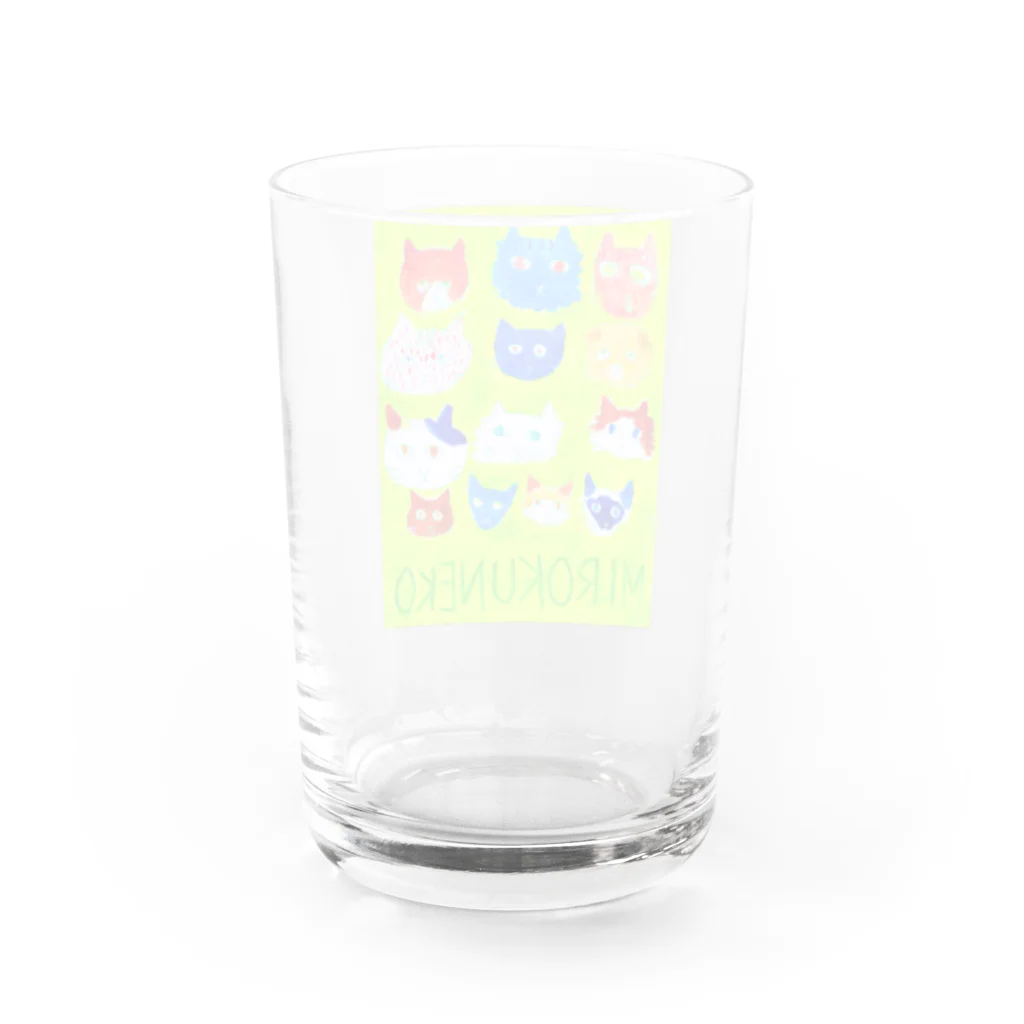 MIROKUちゃんのゆるかわゆるかわご近所ねこ集合 Water Glass :back