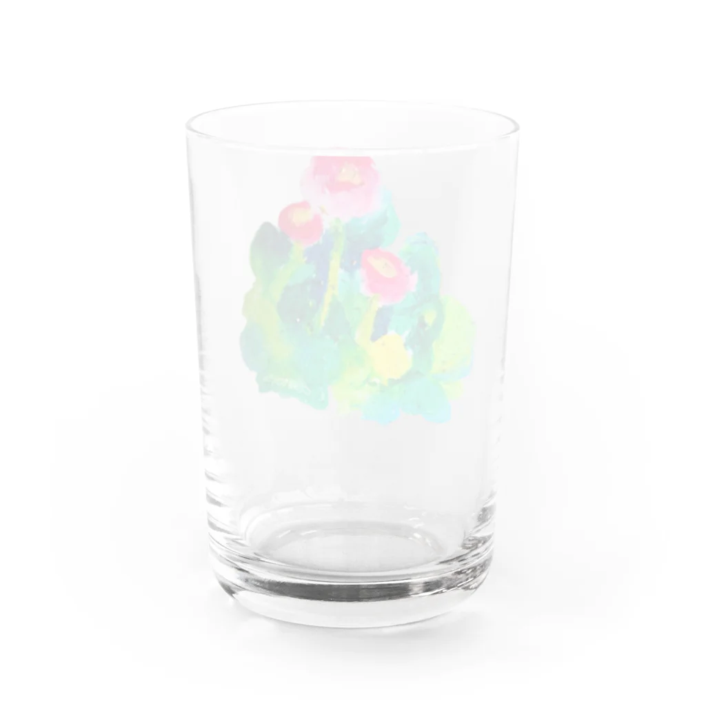 おおばさくらのgoods shopの春の花ドローイング Water Glass :back