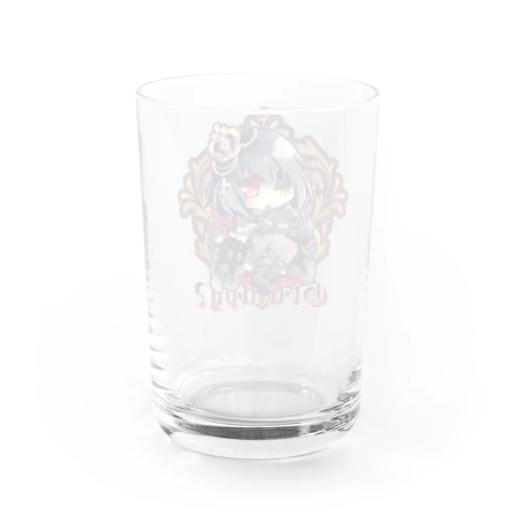 月蝕ざっか店＠SUZURIの不機嫌と王冠とお猫さま - Ctype Water Glass :back