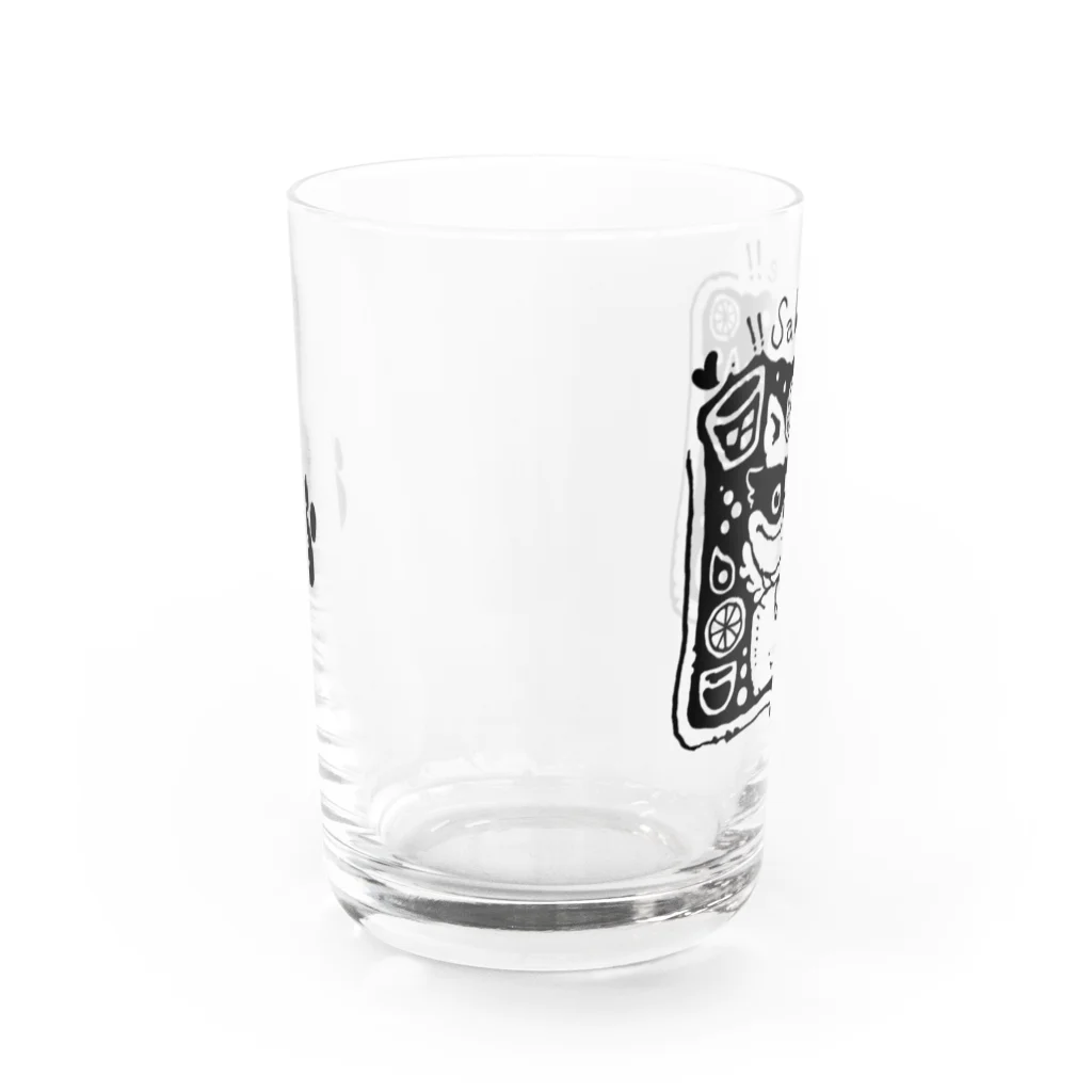 不可思議商店の仮面猫 Water Glass :back