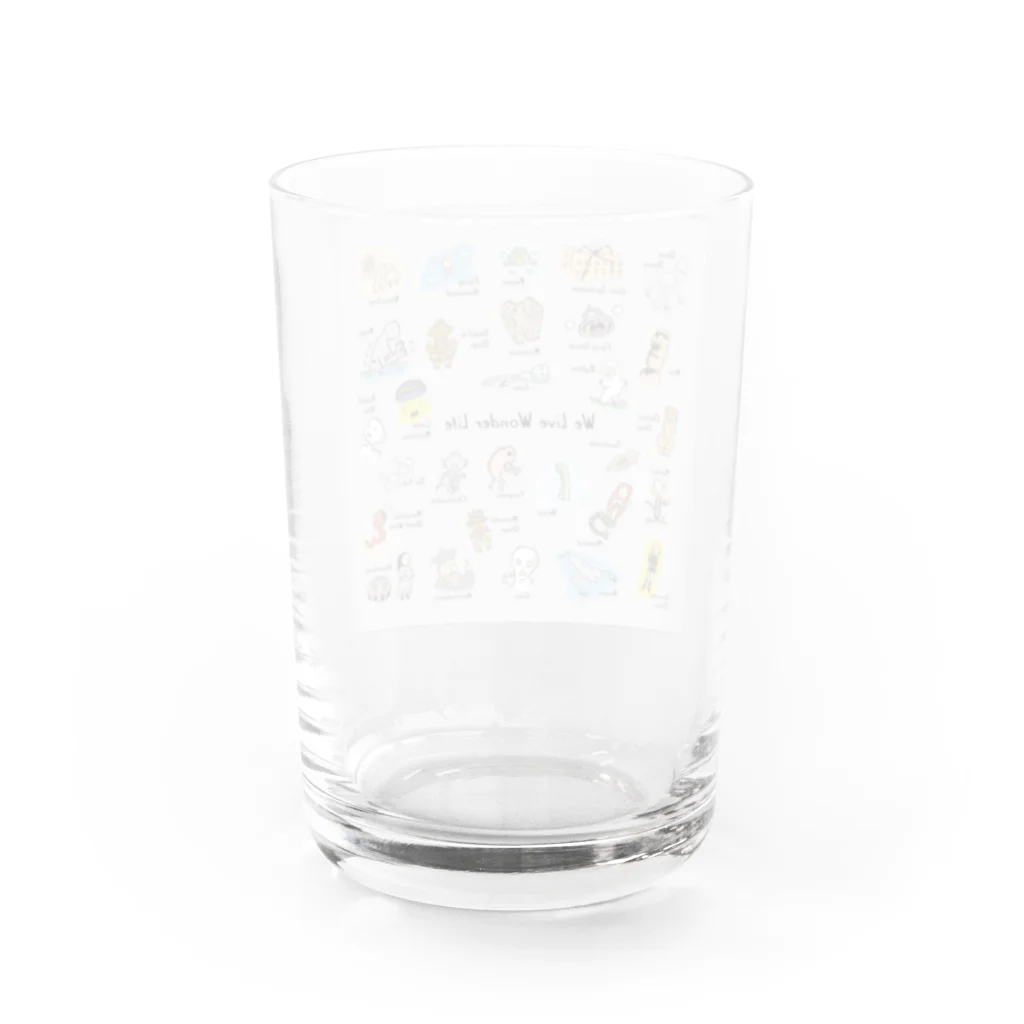 tarao storeのWe Live Wonder Life Water Glass :back