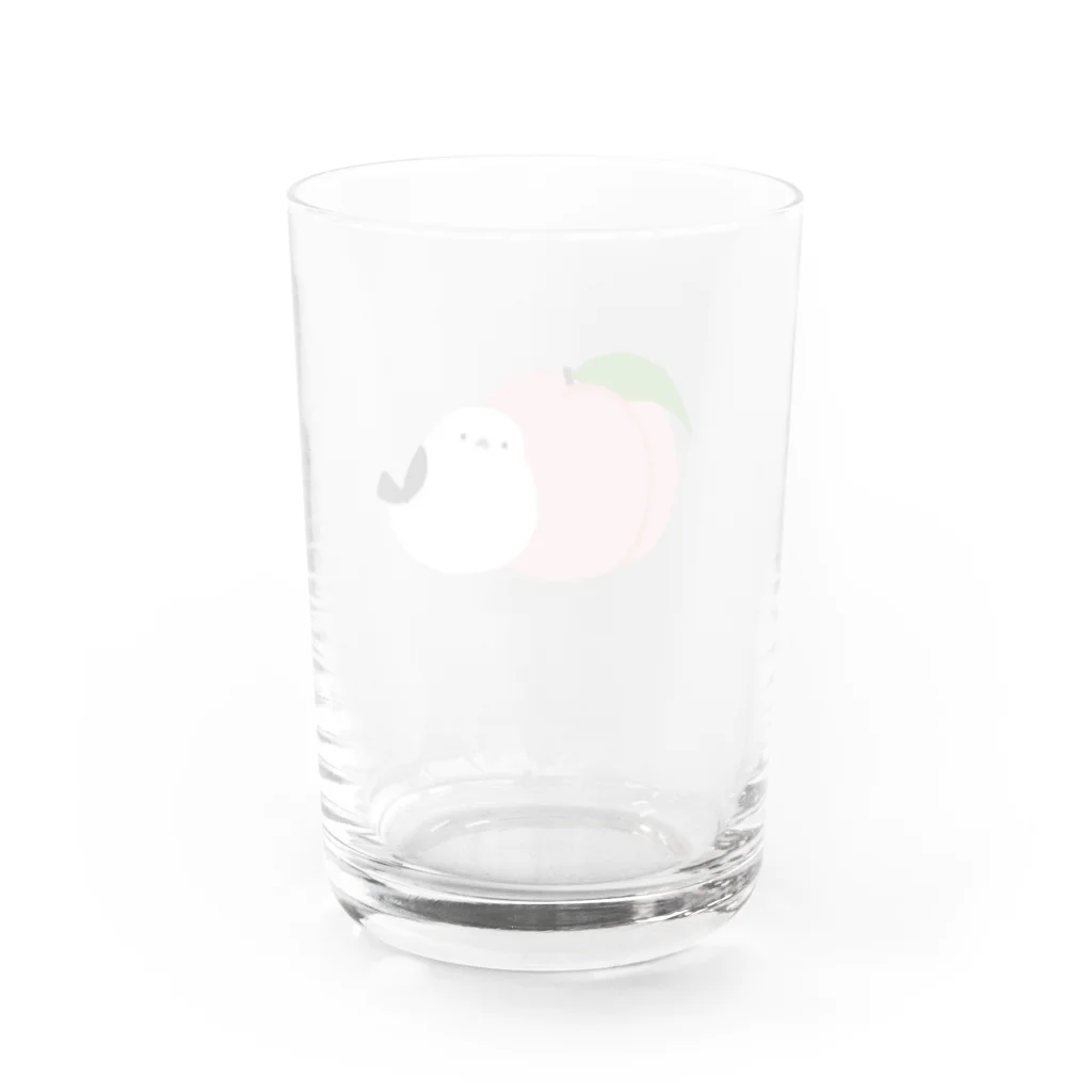 ゆきおのシマエナガともも Water Glass :back