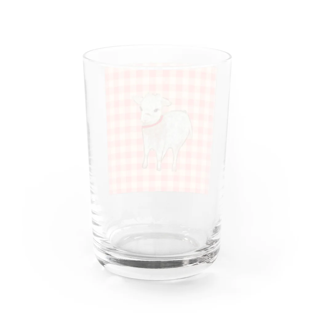 旅するナースの仔羊たまちゃん Water Glass :back