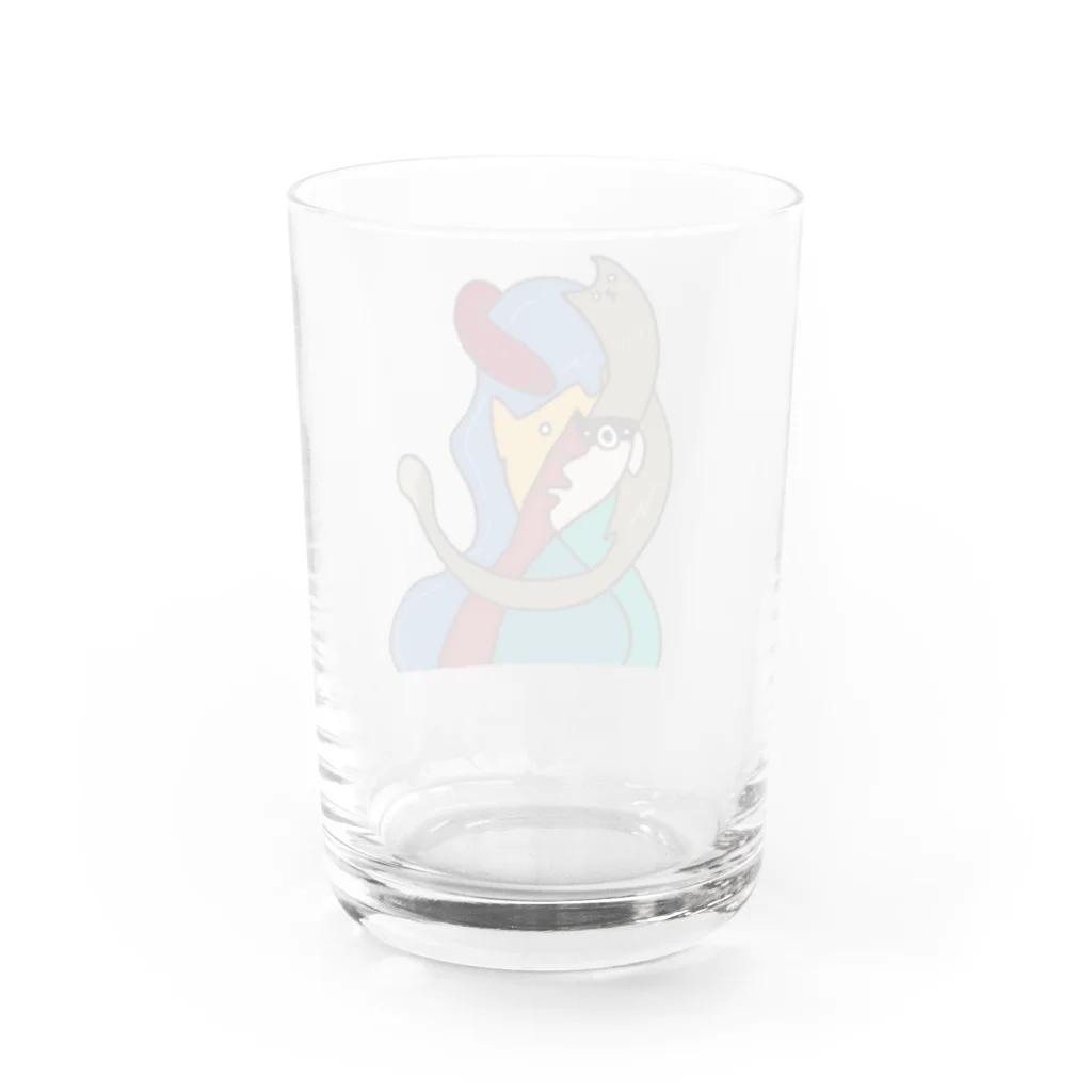 ほらをた娘🦈ྀི🎈のほらをた娘 Cat knows all the things of theowner Water Glass :back