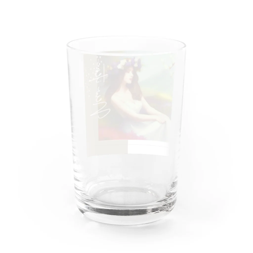 ©️みるの綺麗な花の女性です Water Glass :back