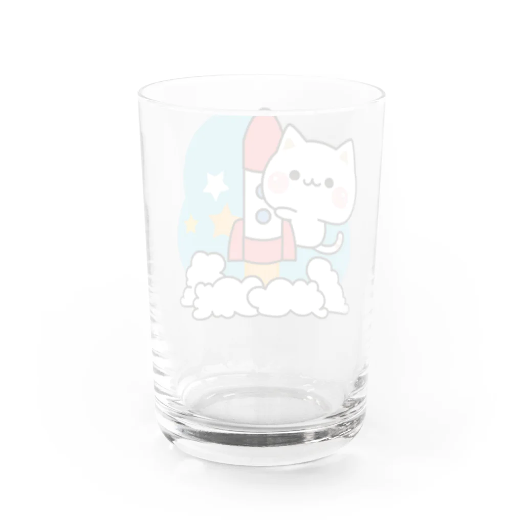 DECORの気づかいのできるネコ　ロケットver. Water Glass :back