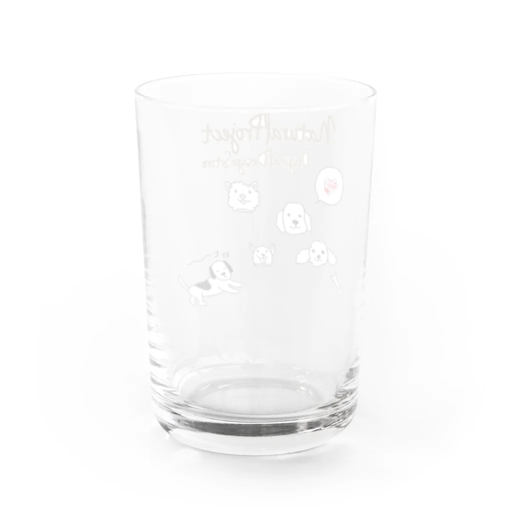 NaturalProjectオリジナルグッズのイッヌの仲間たち Water Glass :back