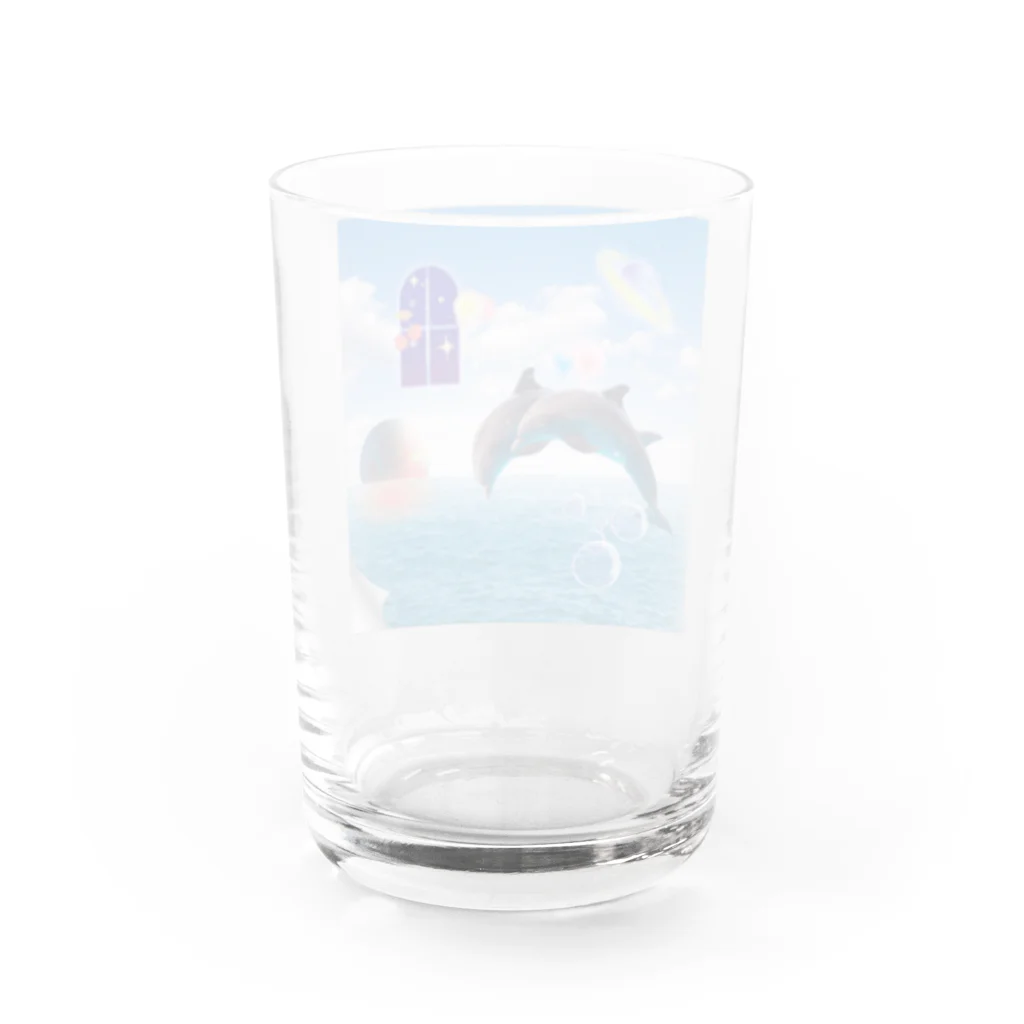 𝙈𝙊𝙈𝙊'𝙨 𝙎𝙝𝙤𝙥のイルカと遊ぼう Water Glass :back