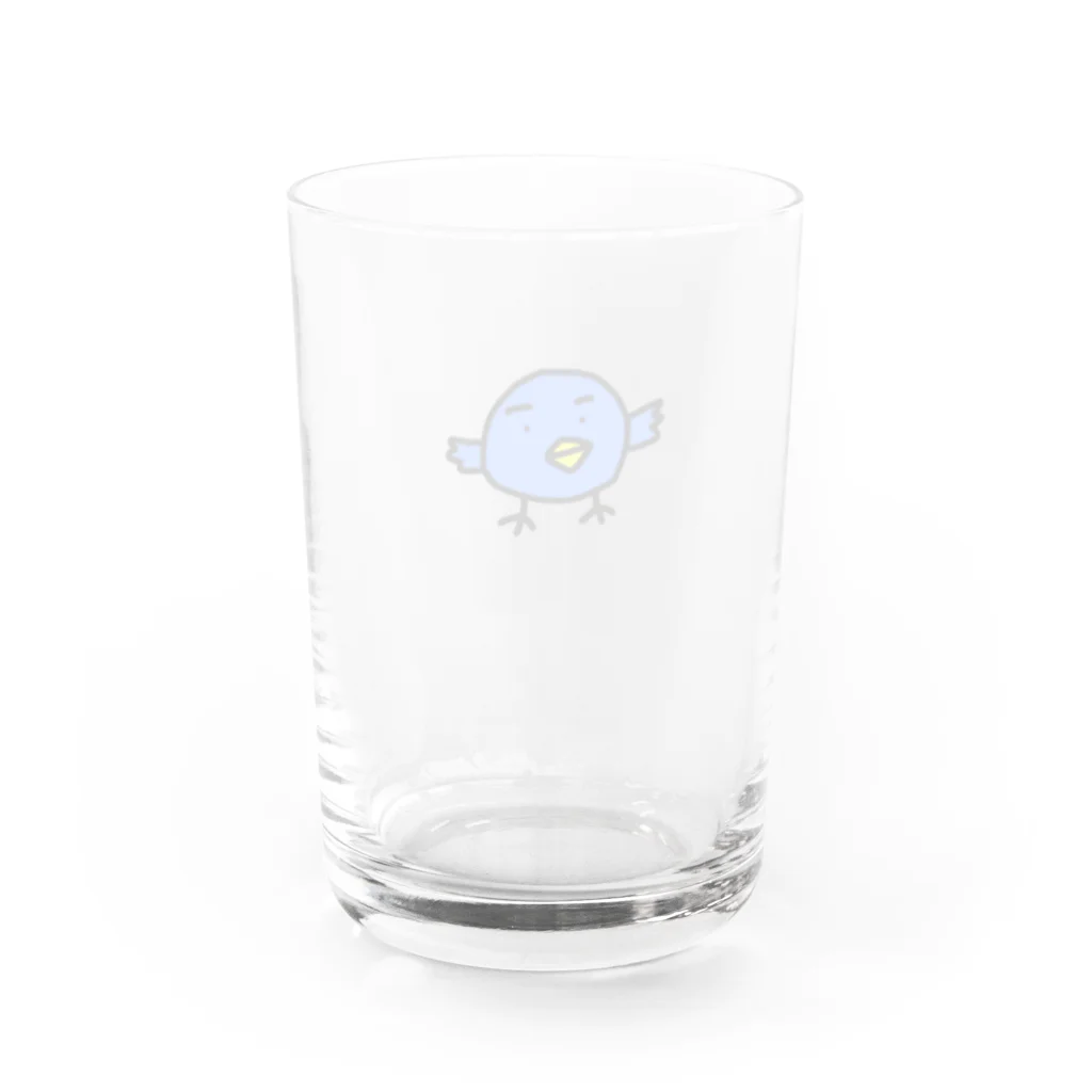 まあのあおいとり Water Glass :back