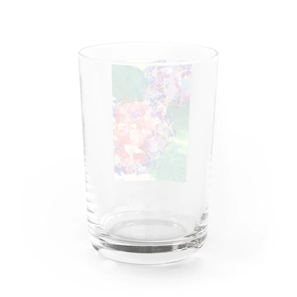 季節の庭園（ななみ紗名のショップ）の紫陽花のグッズ Water Glass :back