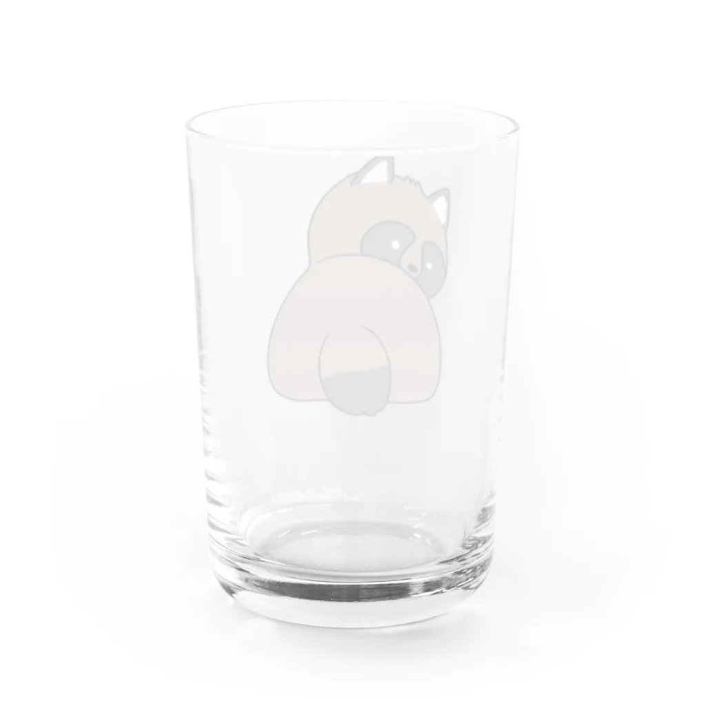 砂川うにょんの見返りたぬ Water Glass :back