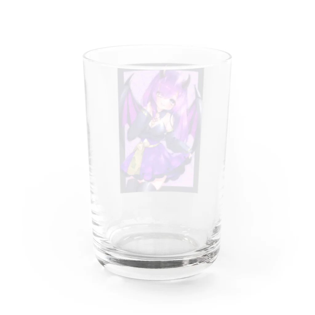 悪魔たぬきの黒娘の販売店！の可愛すぎる黒娘 Water Glass :back