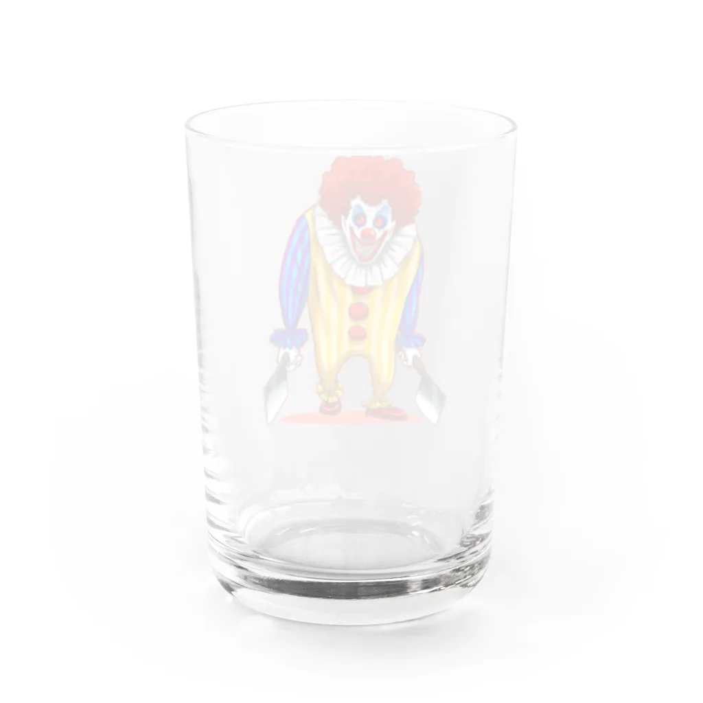 堀越ヨッシーのお店（SUZURI支店）のピエロと遊ぼう Water Glass :back