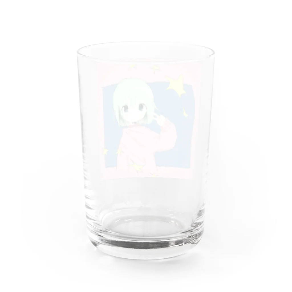 ゆーきんの絵ぐっずのpi_s Water Glass :back