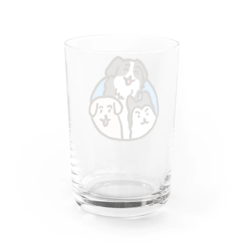 自由の飛び出す犬 Water Glass :back