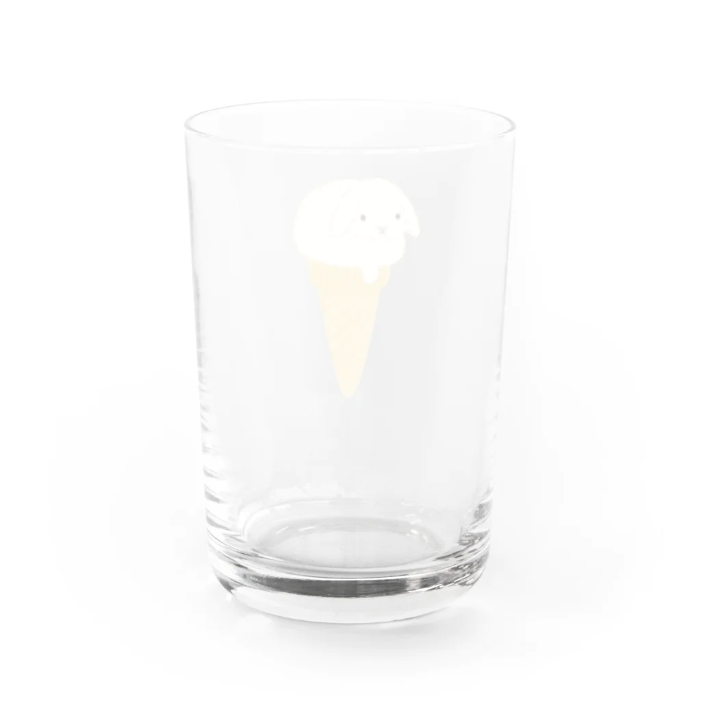 なるみさきのうさアイスクリーム(白ロップ) グラス反対面