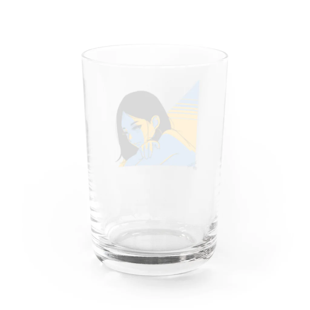 アロサウルスのnight_city Water Glass :back