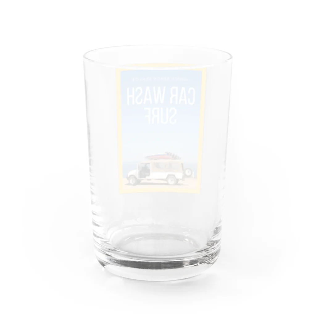 honeycombのサーフボードと車 Water Glass :back