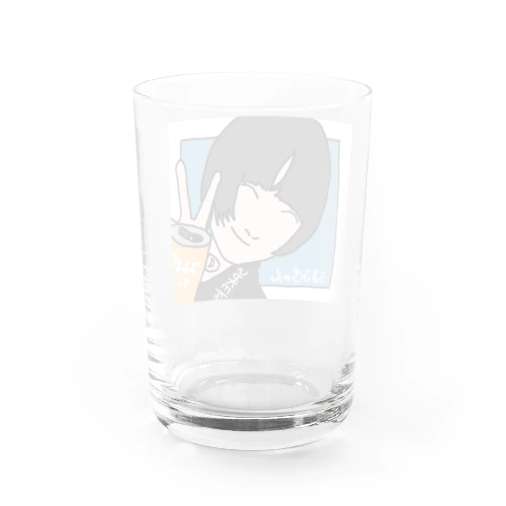 うるふちゃんの酒カスWIN Water Glass :back