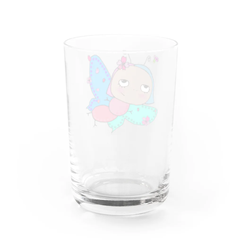 MQNの夜光虫(春蝶ver) Water Glass :back