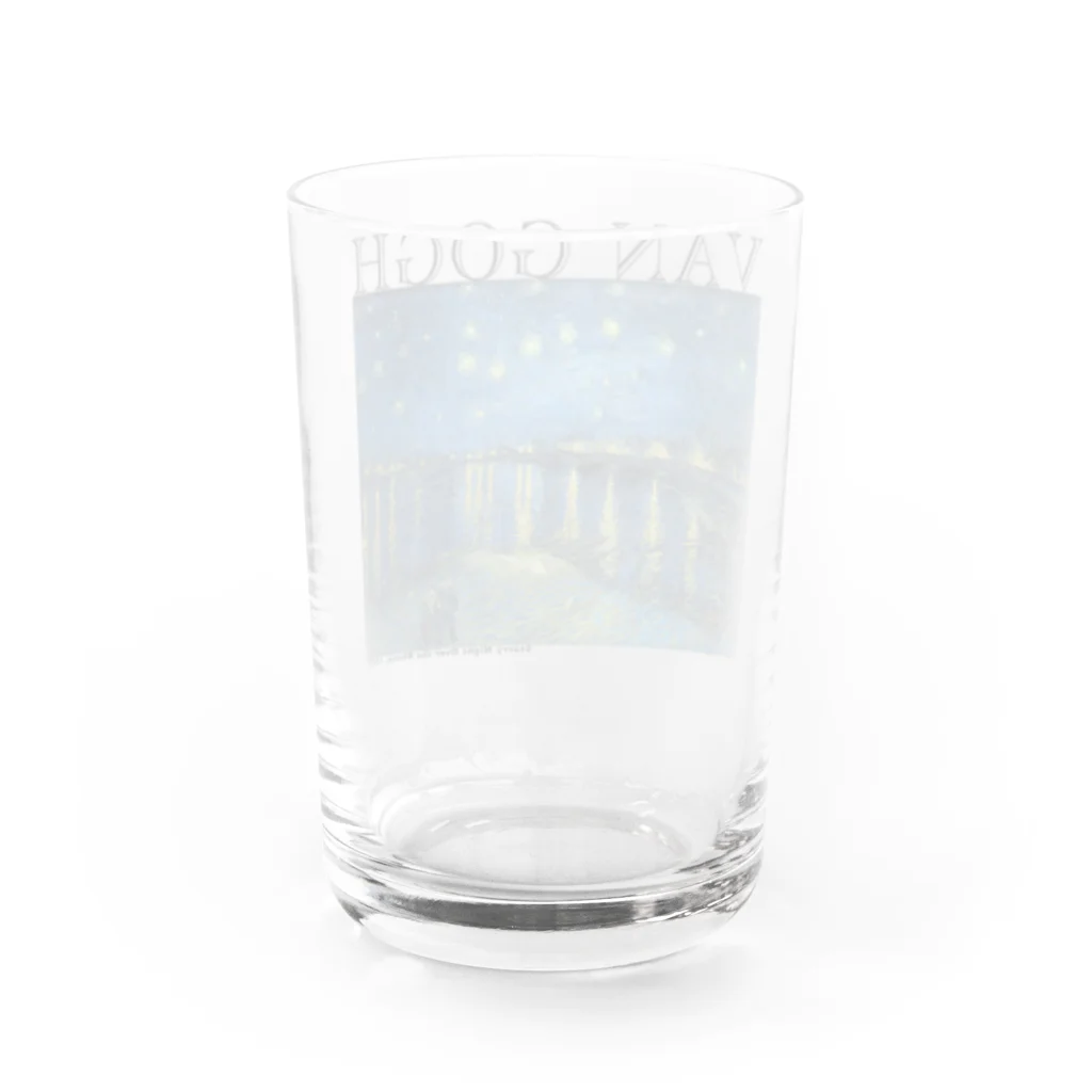 MUGEN ARTのゴッホ　ローヌ川の星月夜　Van Gogh / Starry Night Over the Rhône  Water Glass :back