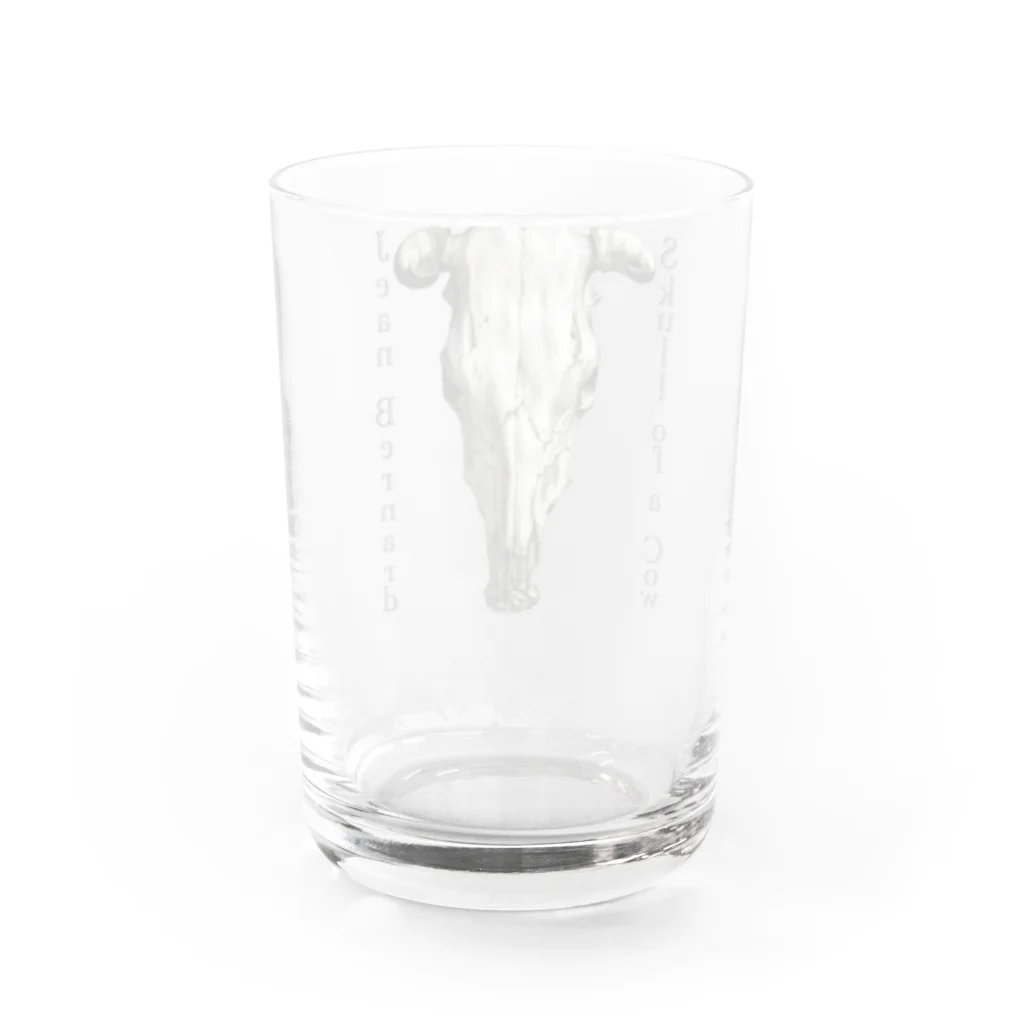 MUGEN ARTの牛の頭蓋骨　ジーン・バーナード　Jean Bernard / Skull of a Cow Water Glass :back