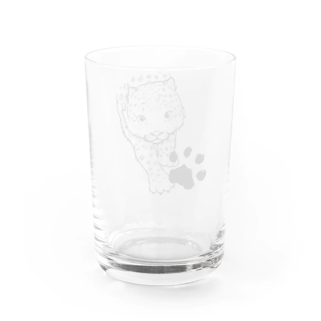 mofful.のユキヒョウ - snowleopard Water Glass :back