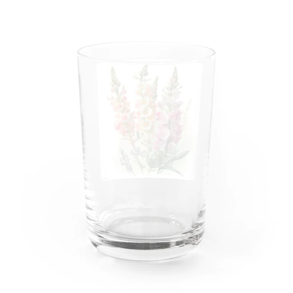 botanicalartAIのキンギョソウ Water Glass :back