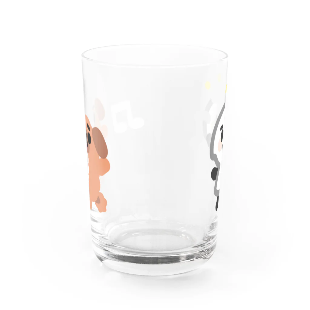 とろけるでべちゃんのいちるちゃん と からあげ犬 Water Glass :back