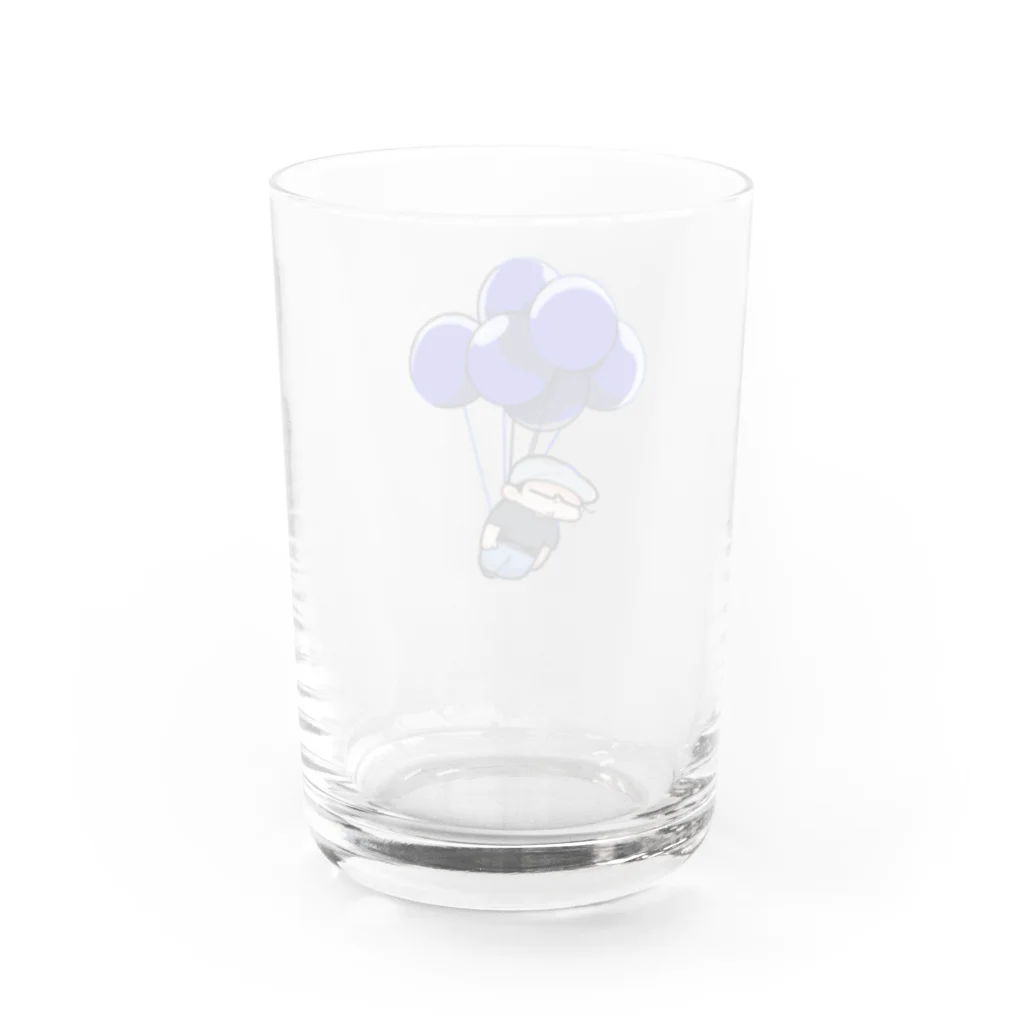 ヤぴのふよふよしてる136さん（青） Water Glass :back