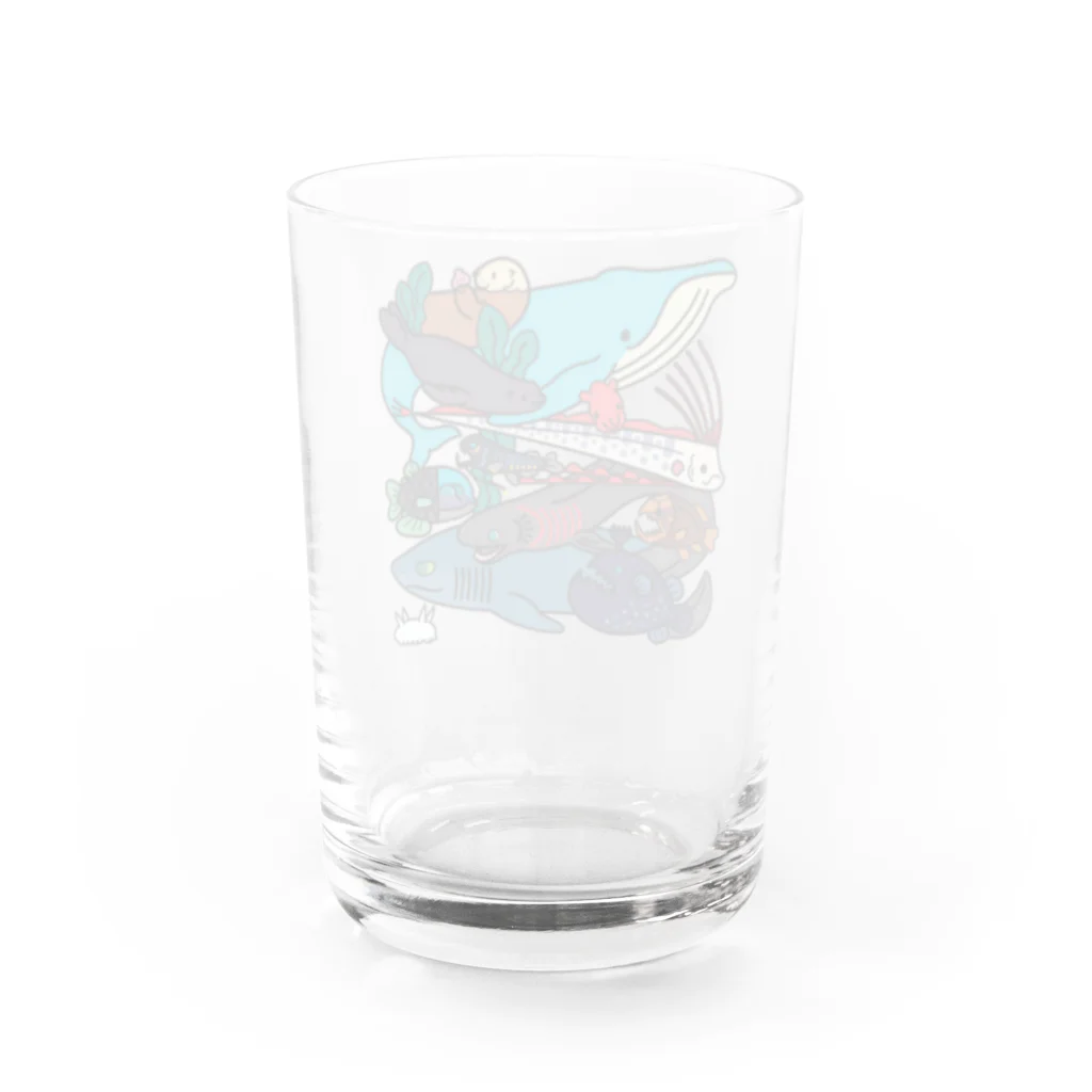 みなとまち層の海の生き物たち Water Glass :back