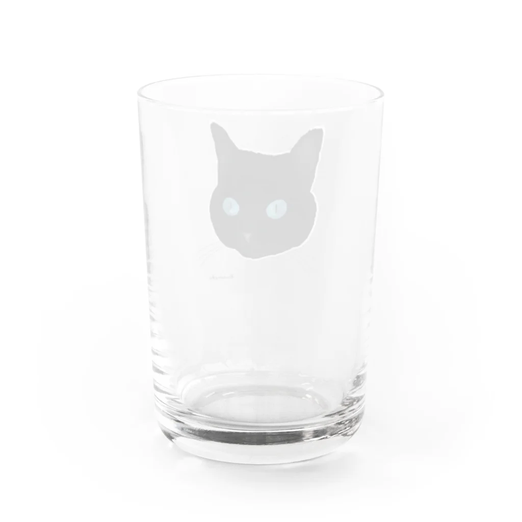 小鳥と映画館の青い瞳の黒猫 Water Glass :back
