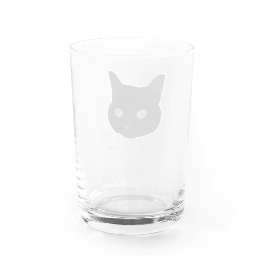 小鳥と映画館の青い瞳の黒猫 Water Glass :back