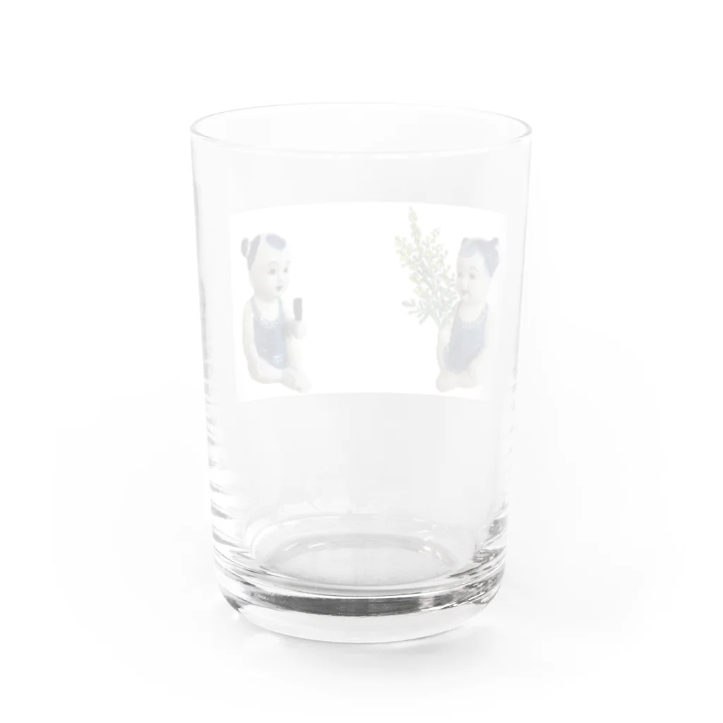 ヤオマサショウテンのヤーちゃんマーちゃん Water Glass :back