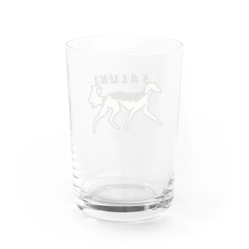 ぽつねんとした犬本舗のぽつねん犬（サルーキ） Water Glass :back