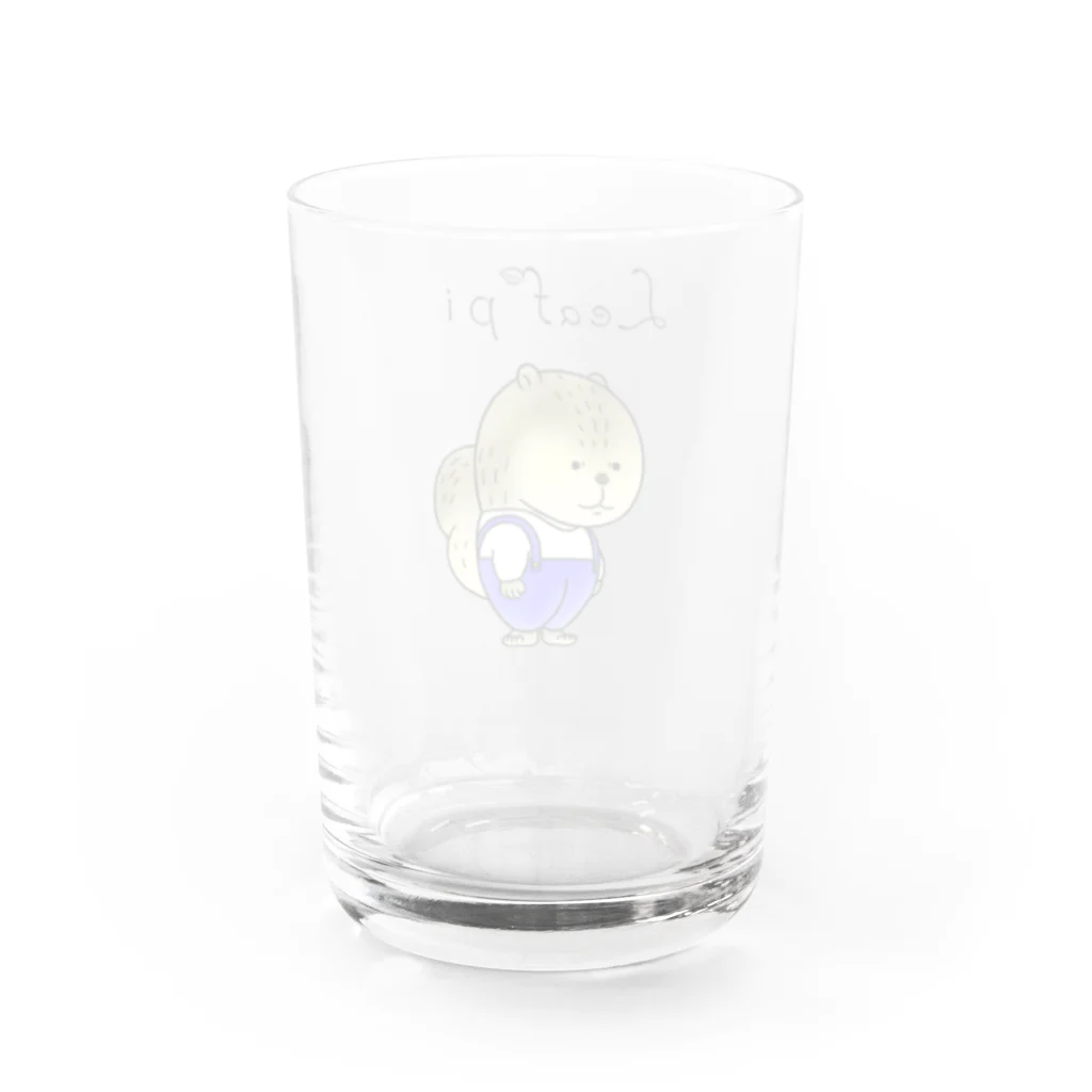 LeafpiのLeafpi's ロゴ Water Glass :back