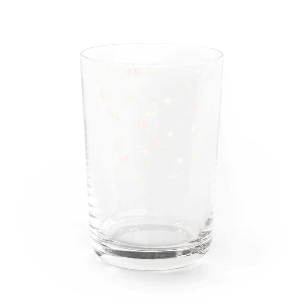 水彩イラストグッズの水彩ボタニカルフラワーデザイン Water Glass :back