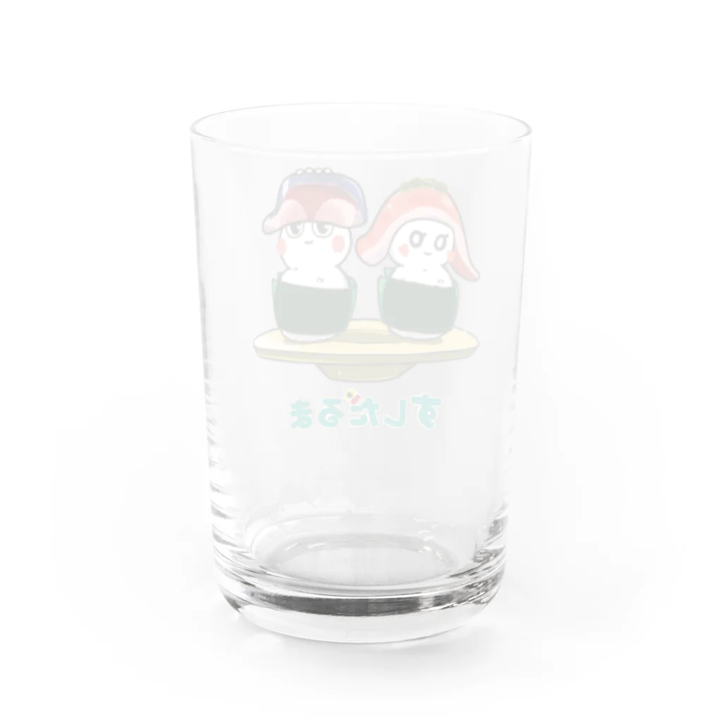 jojima_georgeのしゃけちゃん&さばくん Water Glass :back