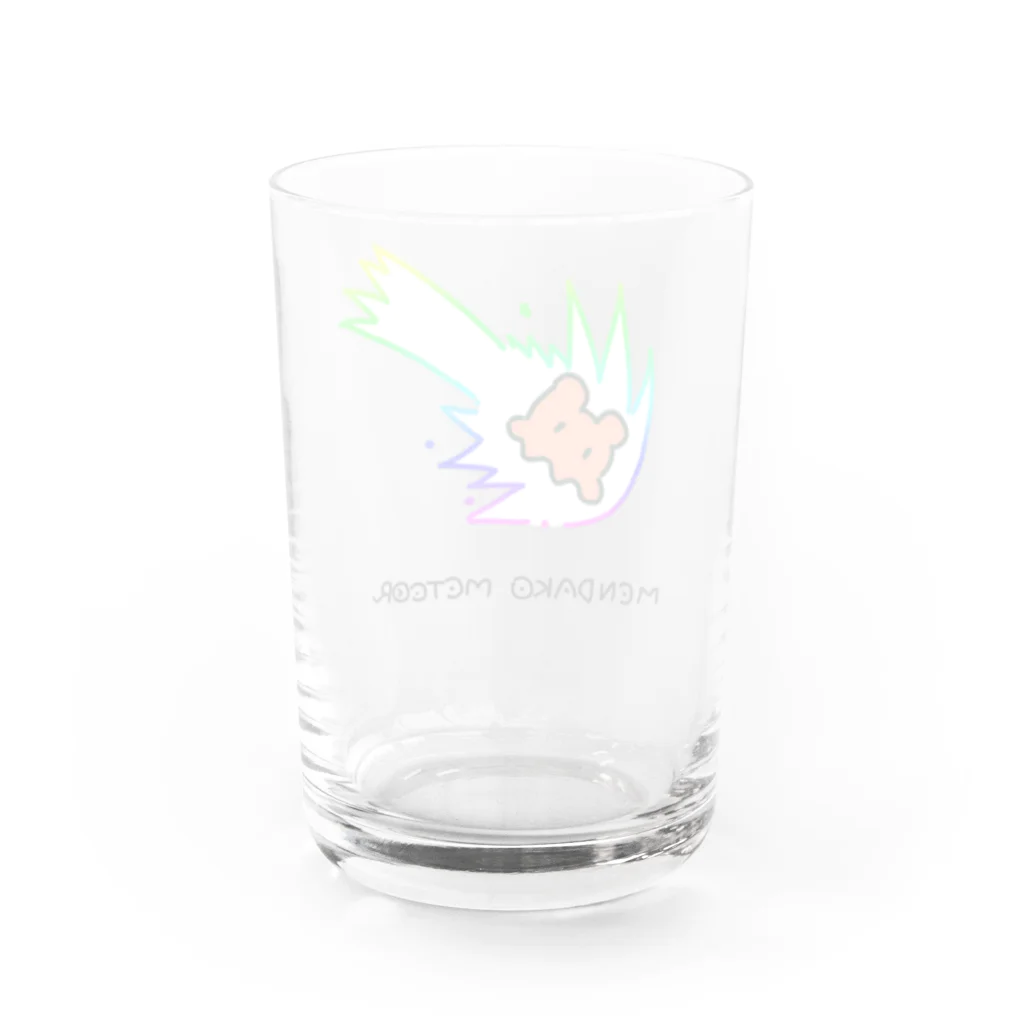 sabinukiosushiの単独で大気圏突入するメンダコ （文字入り） Water Glass :back