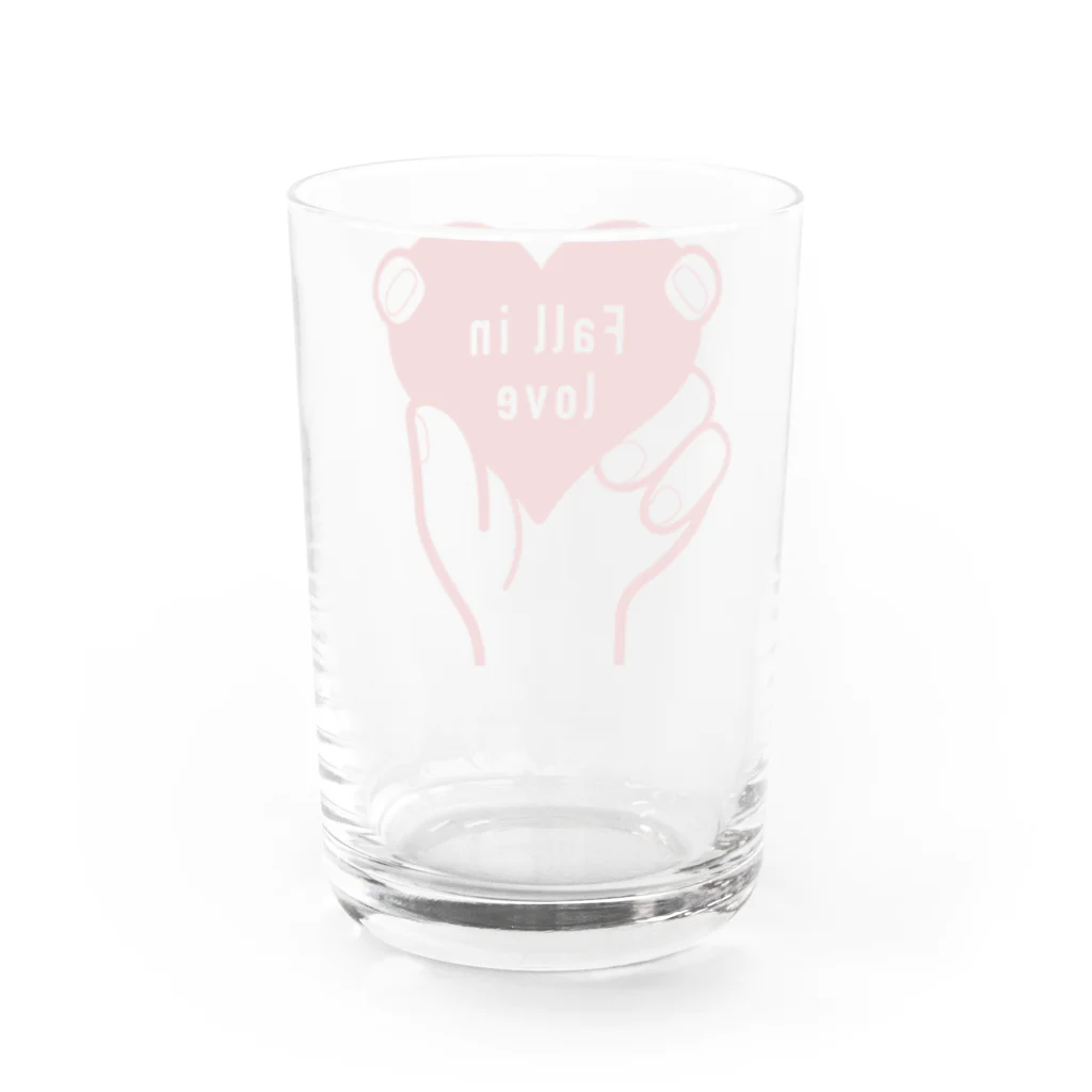 t-shirts-cafeのFall in love Water Glass :back