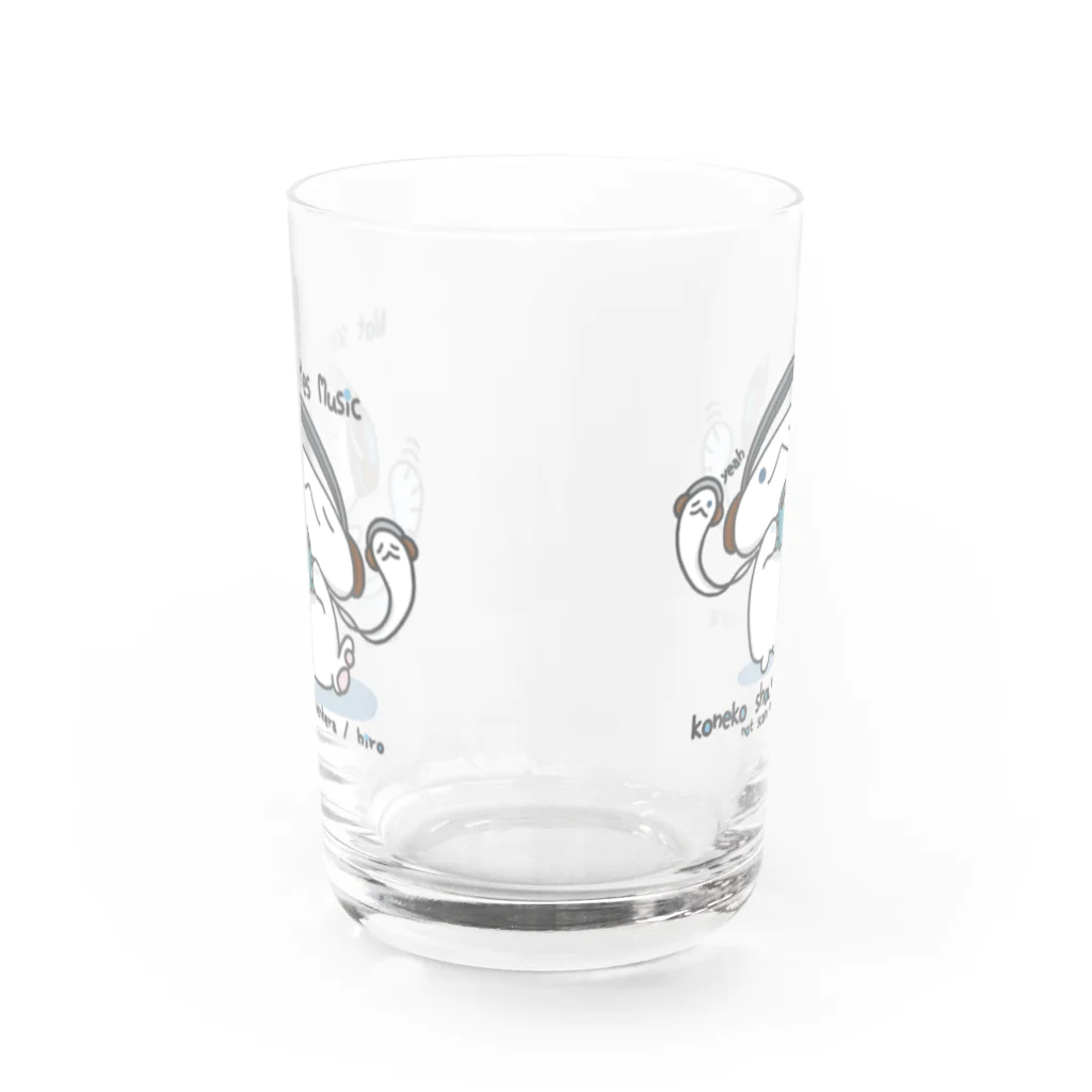 itsuto-こねこしょうしょうめんへらのならび「こわくないじかん」 Water Glass :back