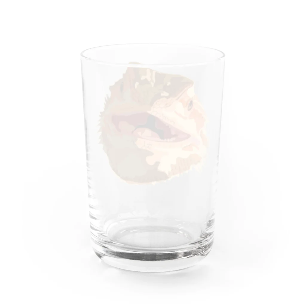 井上アフターバーナーのおそぼろまるちゃん Water Glass :back