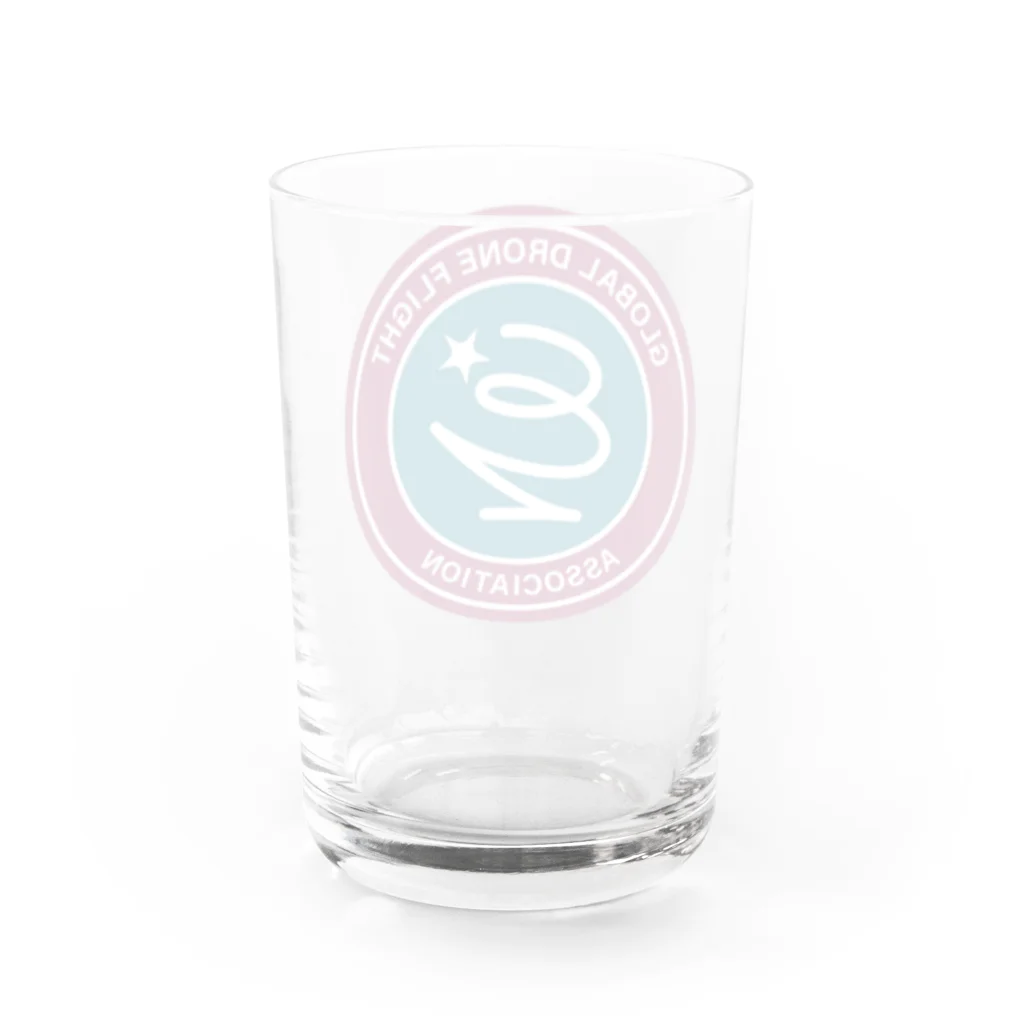 miyakojima_baseのグローバルドローンフライト協会ロゴ Water Glass :back