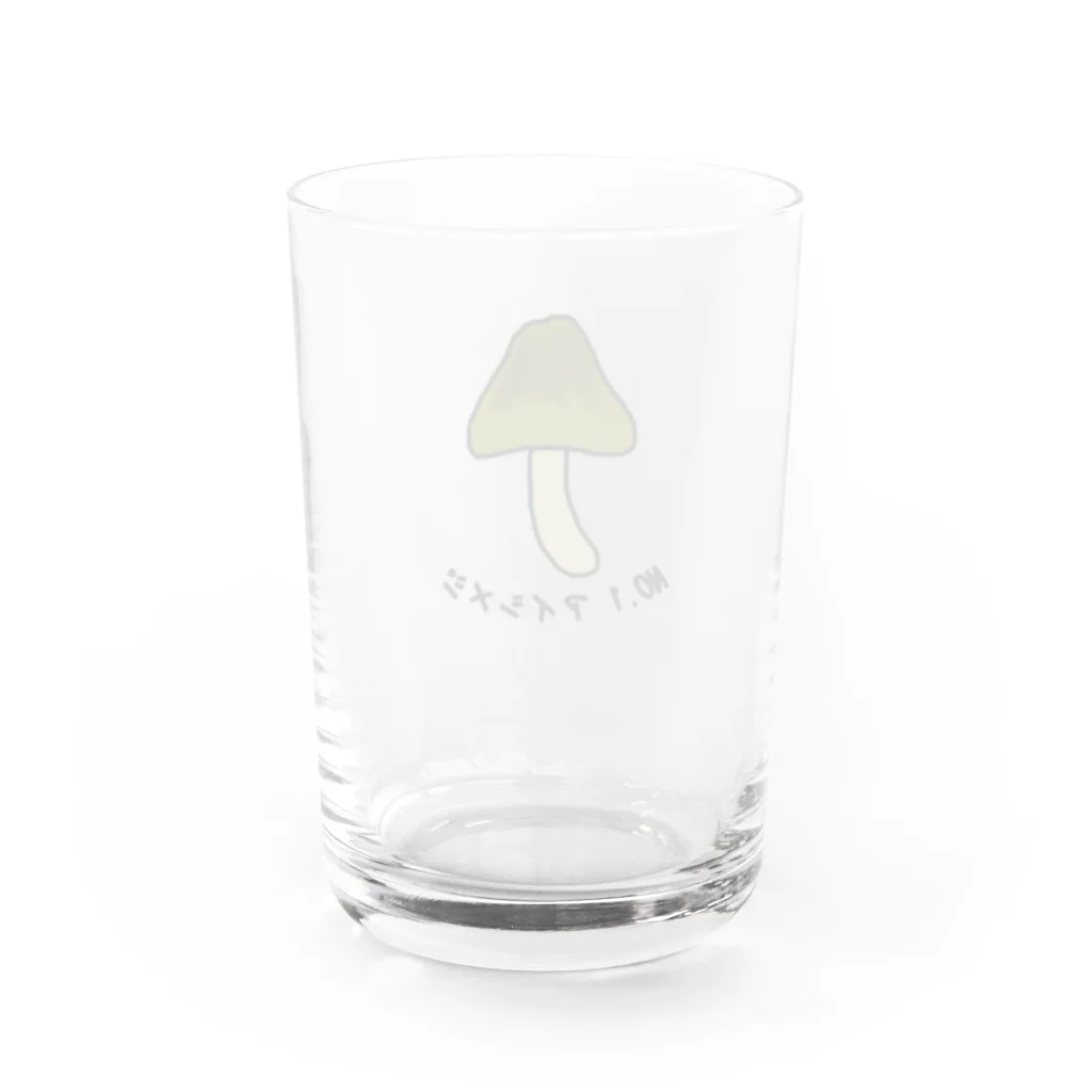 キノコ図館のNo.1 アイシメジ Water Glass :back